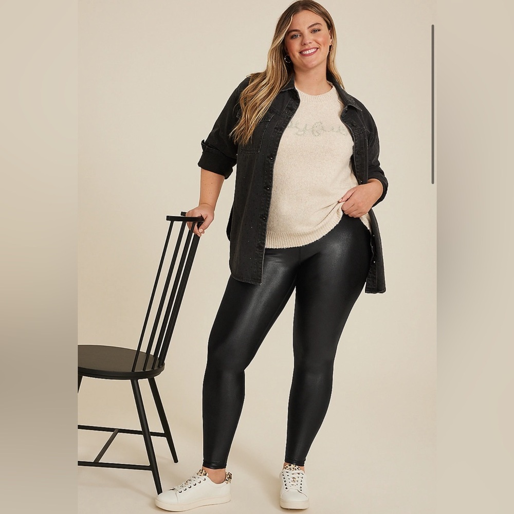 Maurice’s Luxe Liquid Shine High Rise Legging Size XXL Reg